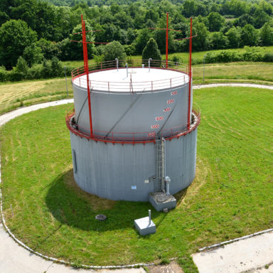 Систем за пречишћавање отпадних вода "Цветојевац" Резервоар биогаса
